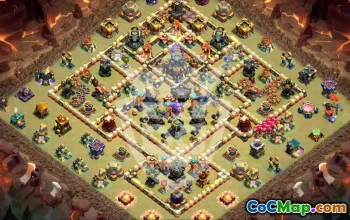 town hall 17, trophy/war base layout #46112