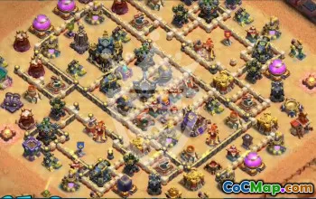 town hall 17, trophy/war base layout #46118