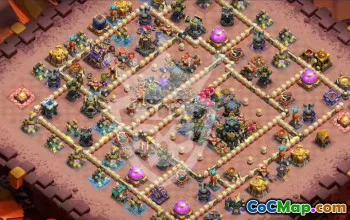town hall 17, trophy/war base layout #46124