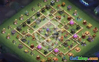 town hall 17, trophy/war base layout #46132