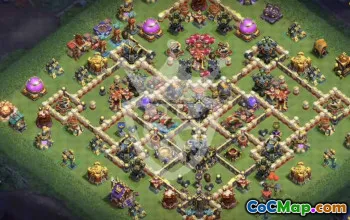 town hall 17, trophy/war base layout #46134