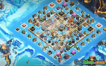town hall 17, trophy/war base layout #46136