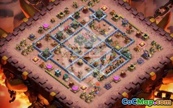 town hall 17, trophy/war base layout #46138