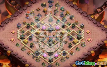 town hall 17, trophy/war base layout #46141