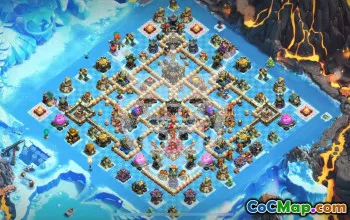town hall 17, trophy/war base layout #46143