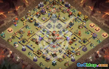 town hall 17, trophy/war base layout #46146