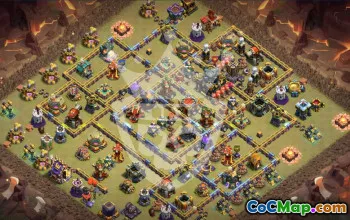 town hall 17, trophy/war base layout #46154