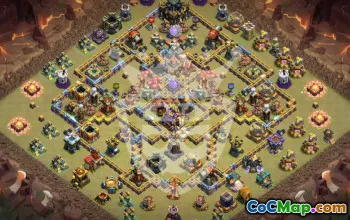 town hall 17, trophy/war base layout #46155