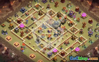 town hall 17, trophy/war base layout #46164