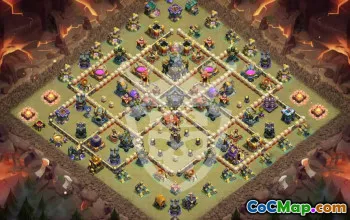 town hall 17, trophy/war base layout #46171