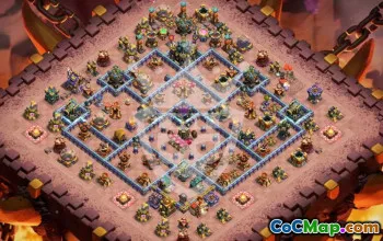 Top Copy Base Layouts for Town Hall 17 #46173