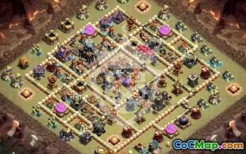 town hall 17, trophy/war base layout #46187