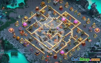 town hall 17, trophy/war base layout #46190