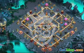 town hall 17, trophy/war base layout #46205