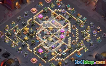 town hall 17, trophy/war base layout #46226