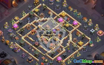 town hall 17, trophy/war base layout #46228