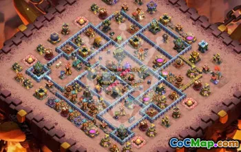 town hall 17, trophy/war base layout #46238