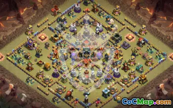 town hall 17, trophy/war base layout #46243