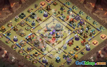 town hall 17, trophy/war base layout #46244