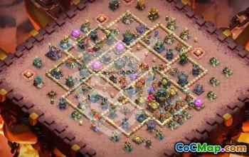 town hall 17, trophy/war base layout #46262