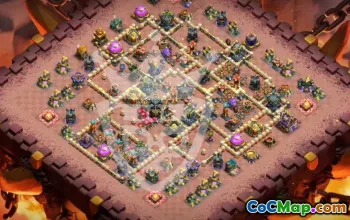 town hall 17, trophy/war base layout #46263