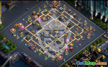 town hall 17, trophy/war base layout #46271