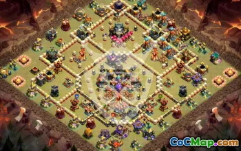 town hall 17, trophy/war base layout #46274