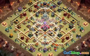 town hall 17, trophy/war base layout #46280