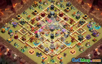 town hall 17, trophy/war base layout #46281