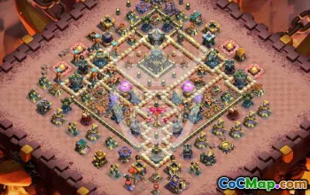 town hall 17, trophy/war base layout #46284