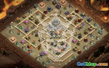 town hall 17, trophy/war base layout #46301