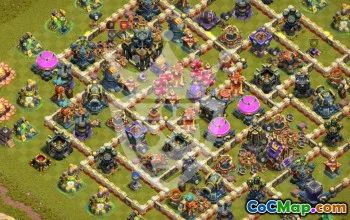 town hall 17, trophy/war base layout #46319
