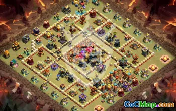 town hall 17, trophy/war base layout #46322