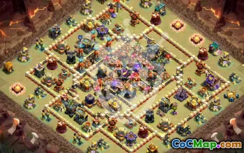 town hall 17, trophy/war base layout #46323