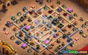 town hall 17, trophy/war base layout #46330