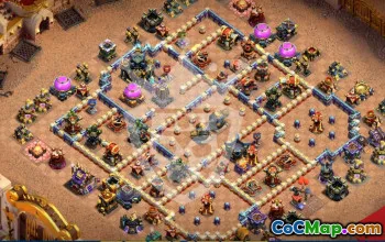town hall 17, trophy/war base layout #46335