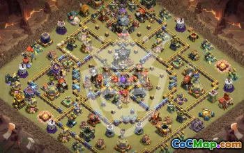 town hall 17, trophy/war base layout #46338
