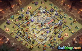 town hall 17, trophy/war base layout #46339