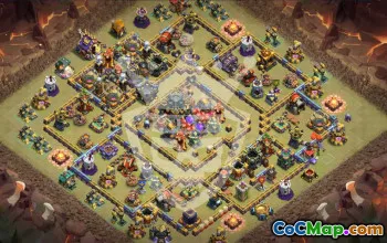 town hall 17, trophy/war base layout #46342