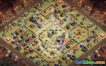 town hall 17, trophy/war base layout #46344