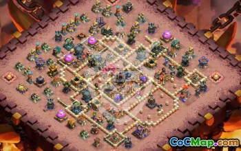 town hall 17, trophy/war base layout #46346