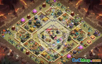 town hall 17, trophy/war base layout #46348