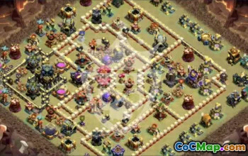 town hall 17, trophy/war base layout #46350