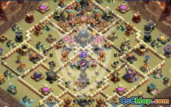 town hall 17, trophy/war base layout #46351