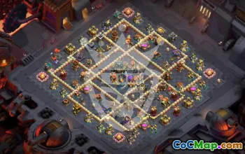 town hall 17, trophy/war base layout #46356