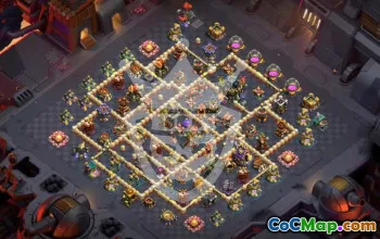 town hall 17, trophy/war base layout #46360