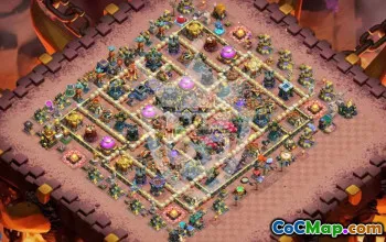 town hall 17, trophy/war base layout #46376