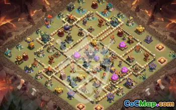 town hall 17, trophy/war base layout #46384