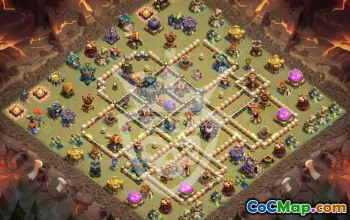 town hall 17, trophy/war base layout #46385
