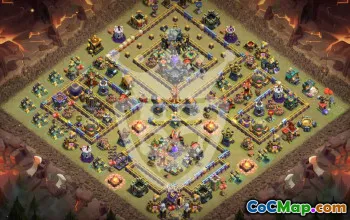 town hall 17, trophy/war base layout #46397